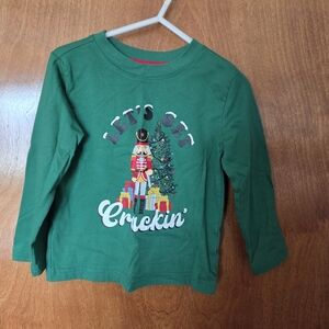 Holiday Time Green Long Sleeve Nutcracker Graphic Tee